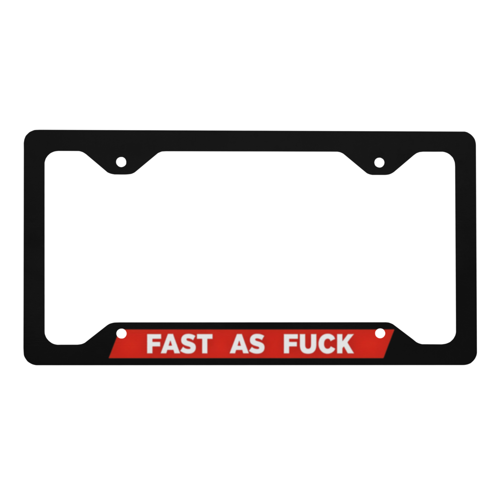 Metal license plate frame