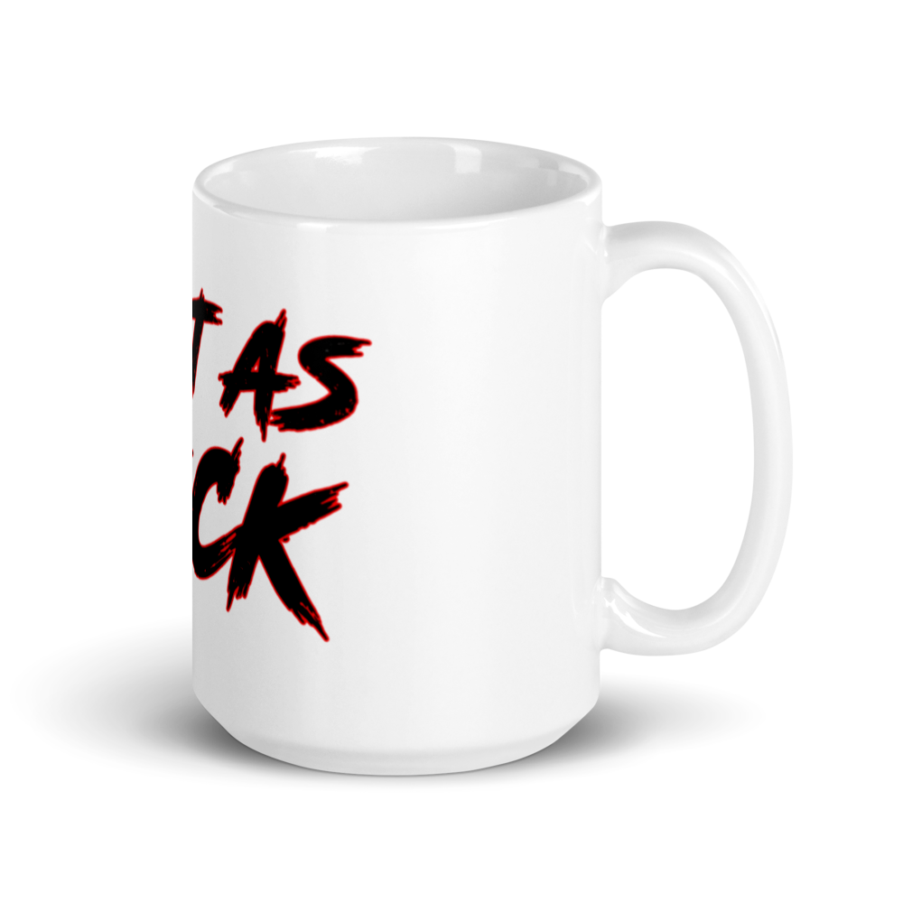 White Glossy Coffee Mug - Red/Black - Fast As F*ck