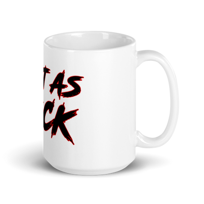 White Glossy Coffee Mug - Red/Black - Fast As F*ck