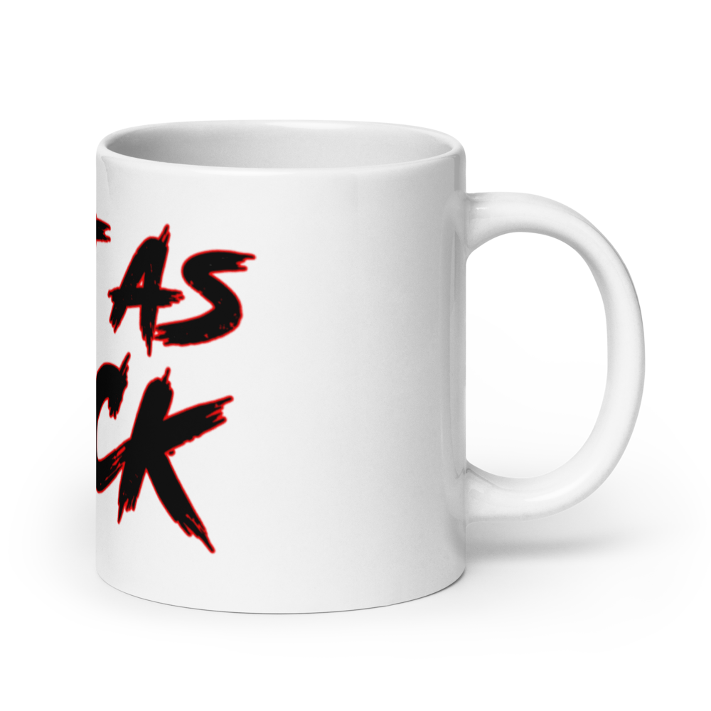 White Glossy Coffee Mug - Red/Black - Fast As F*ck